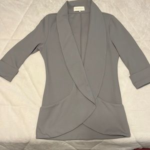 French Mauve stretchy gray blazer/jacket.